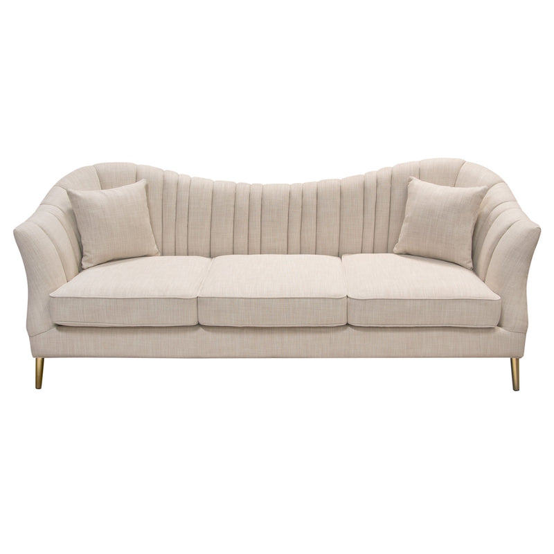 Envy Sand Linen Fabric Sofa - Luxury Living Collection