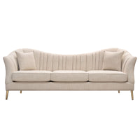 Envy Sand Linen Fabric Sofa - Luxury Living Collection