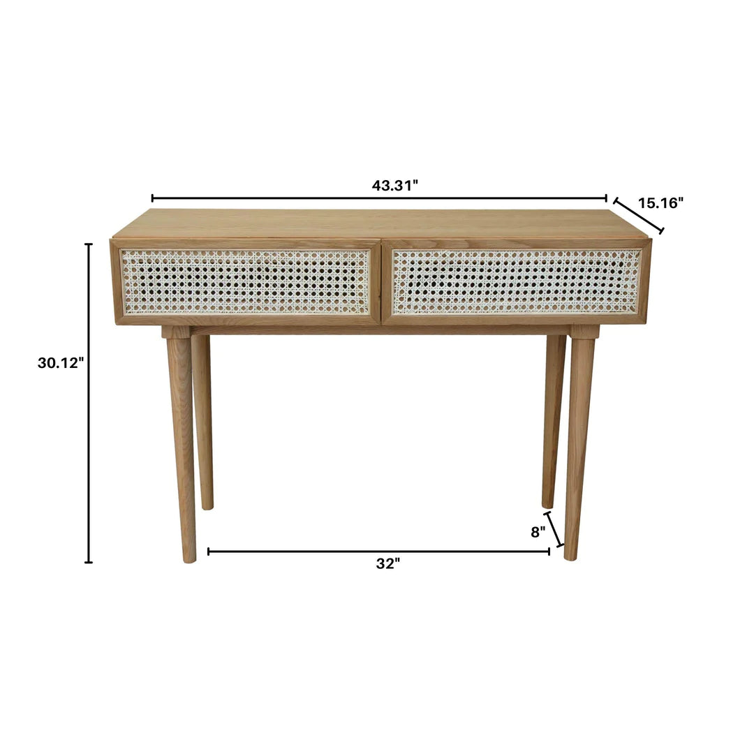 Cane Natural Console Table