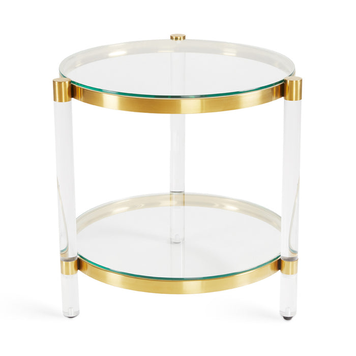 Simone Brushed Gold End Table