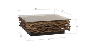 Vineyard Coffee Table with Glass