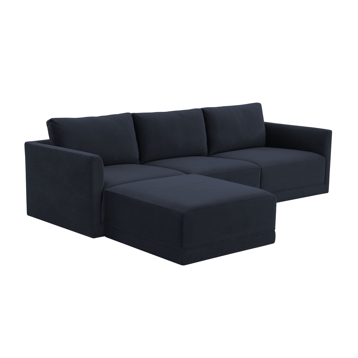 Valentina Navy Velvet Modular Sectional Sofa - Luxury Living Collection