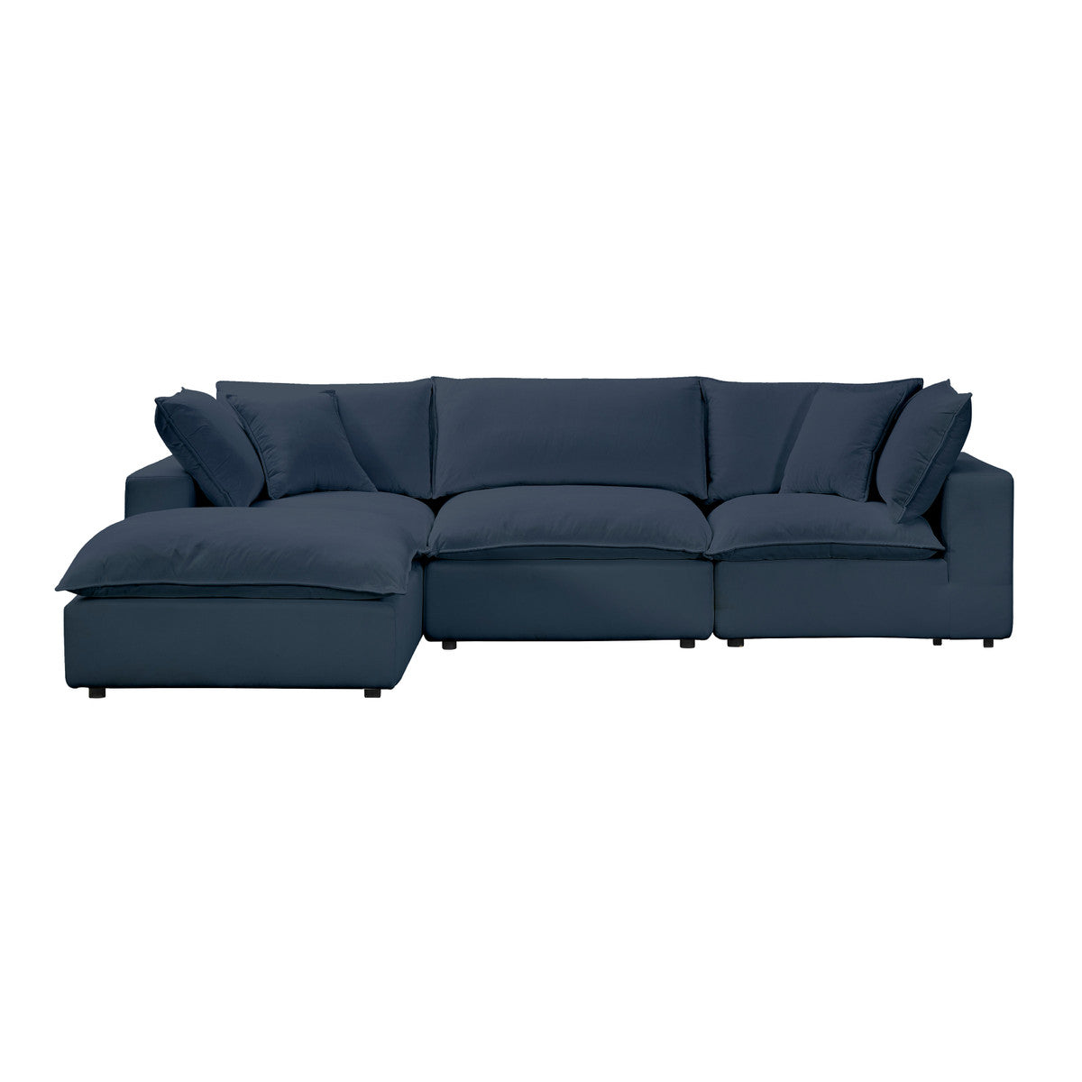 Carlie Navy Modular 4 Piece Sectional Sofa - Luxury Living Collection