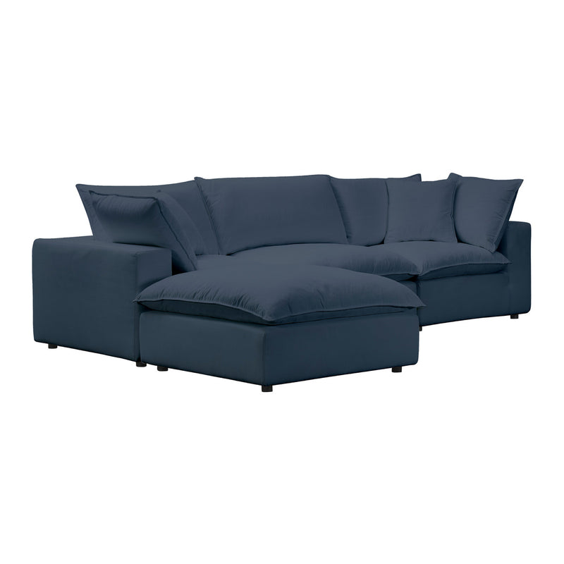 Carlie Navy Modular 4 Piece Sectional Sofa - Luxury Living Collection