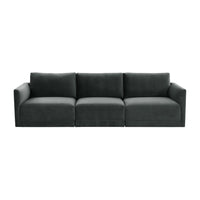 Valentina Charcoal Velvet Modular Sofa - Luxury Living Collection