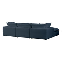 Carlie Navy Modular 4 Piece Sectional Sofa - Luxury Living Collection