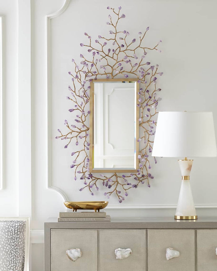 Keyla Budding Amethyst Mirror - Luxury Living Collection