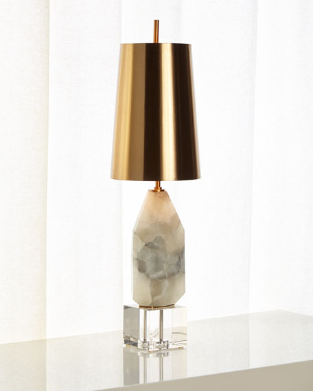 Philomena Multifaceted Alabaster Lamp - Luxury Living Collection