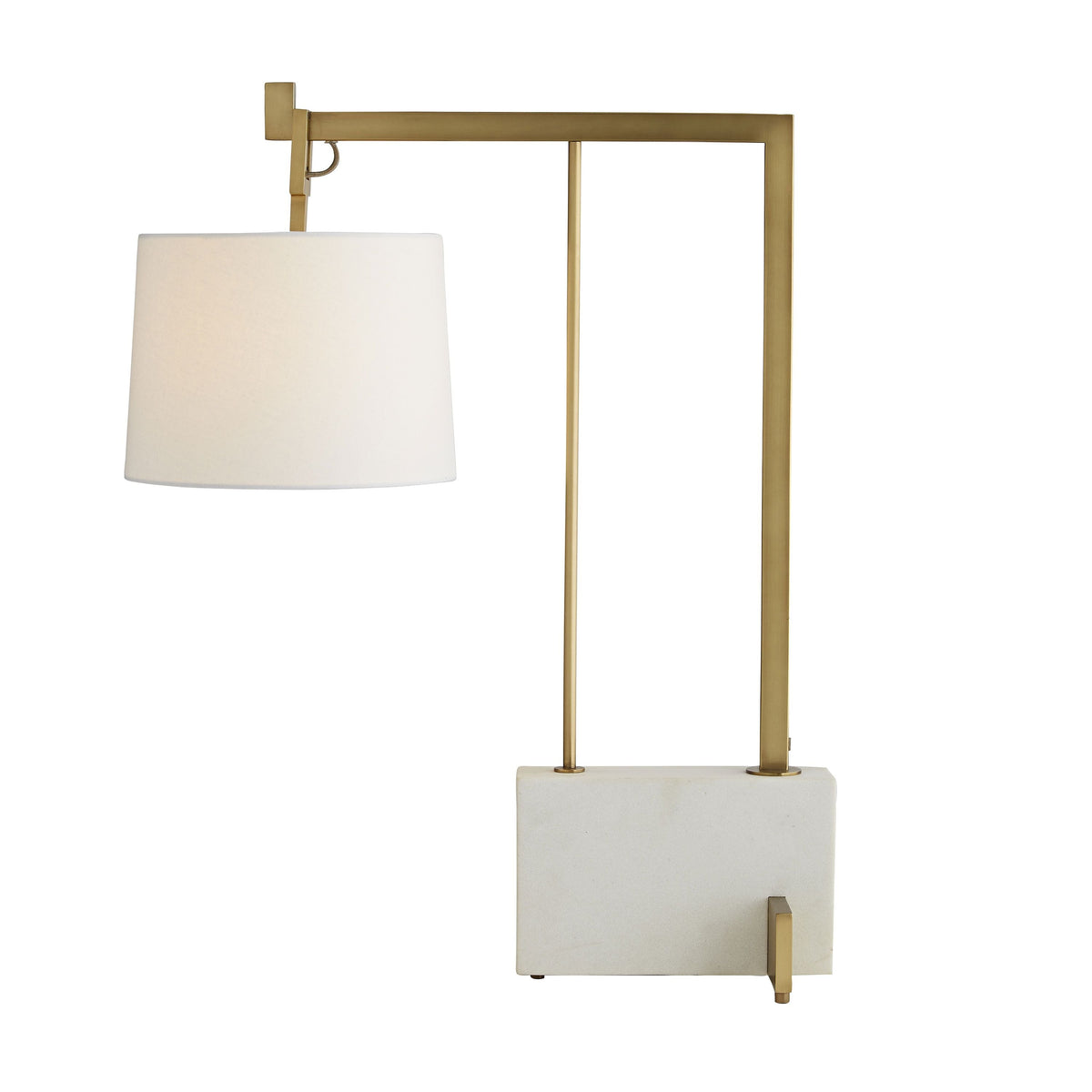 Aniko Faux Marble with Antiqued Brass Lamp