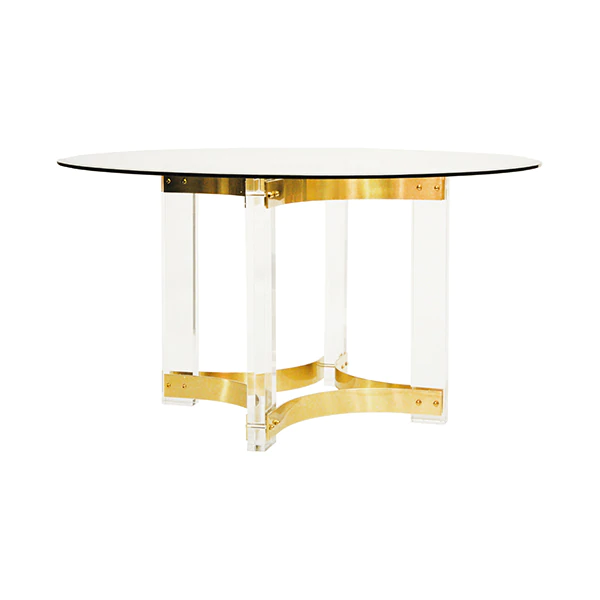Jagger 54" Antique Brass Dining Table