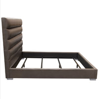 Panthea Tufted Grey Leatherette Bed