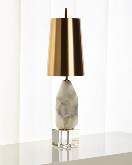 Philomena Multifaceted Alabaster Lamp - Luxury Living Collection