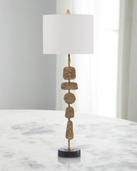 Tevy Brass Medallions Table Lamp - Luxury Living Collection