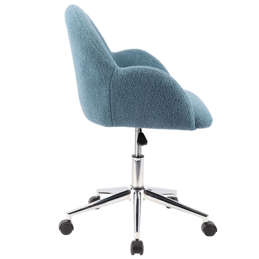 Alisha Blue Boucle Office Chair