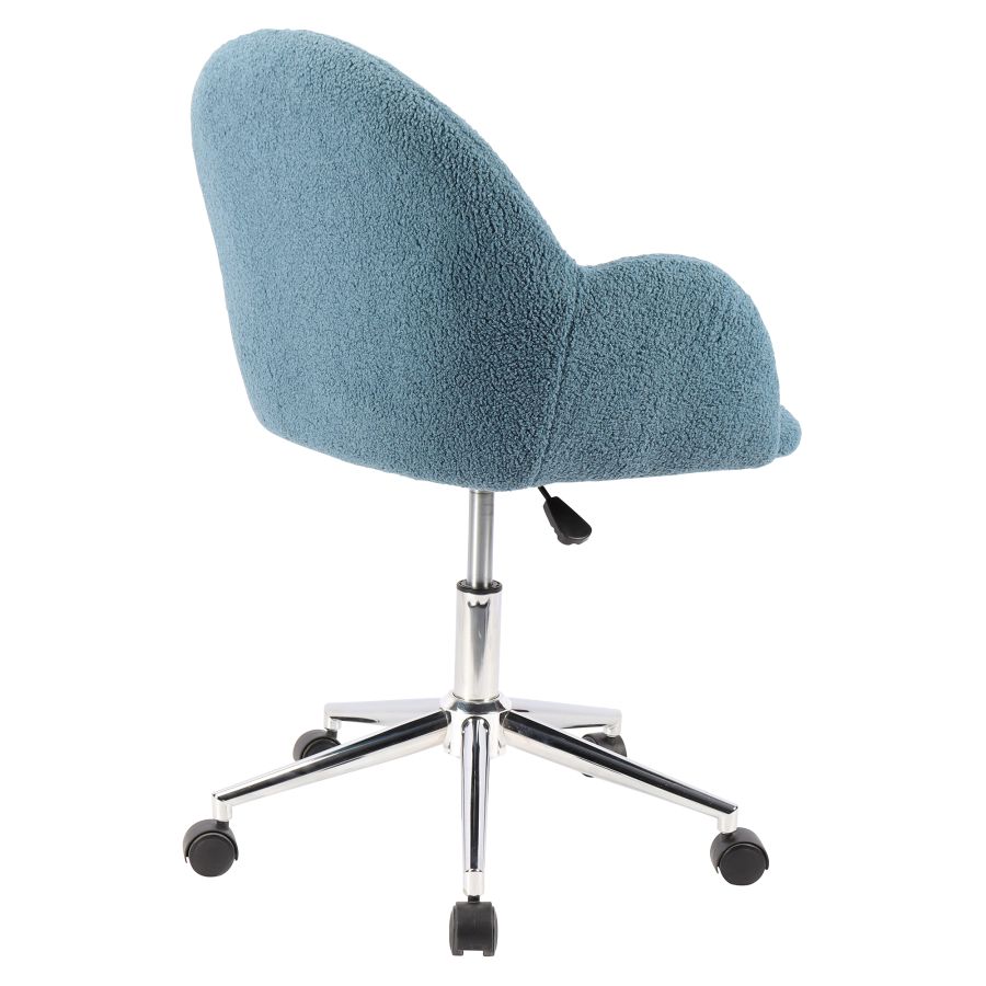 Alisha Blue Boucle Office Chair