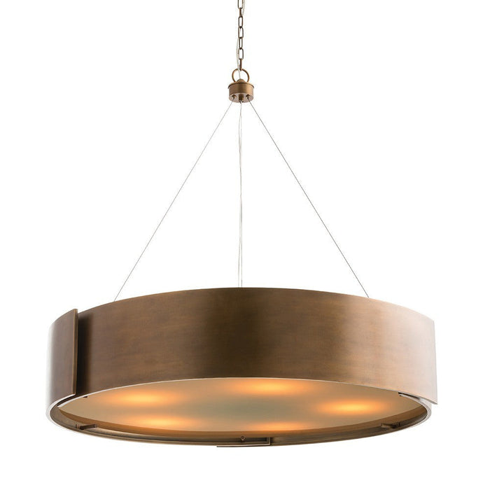 Baltimore 42" Round Antique Brass Large Chandelier