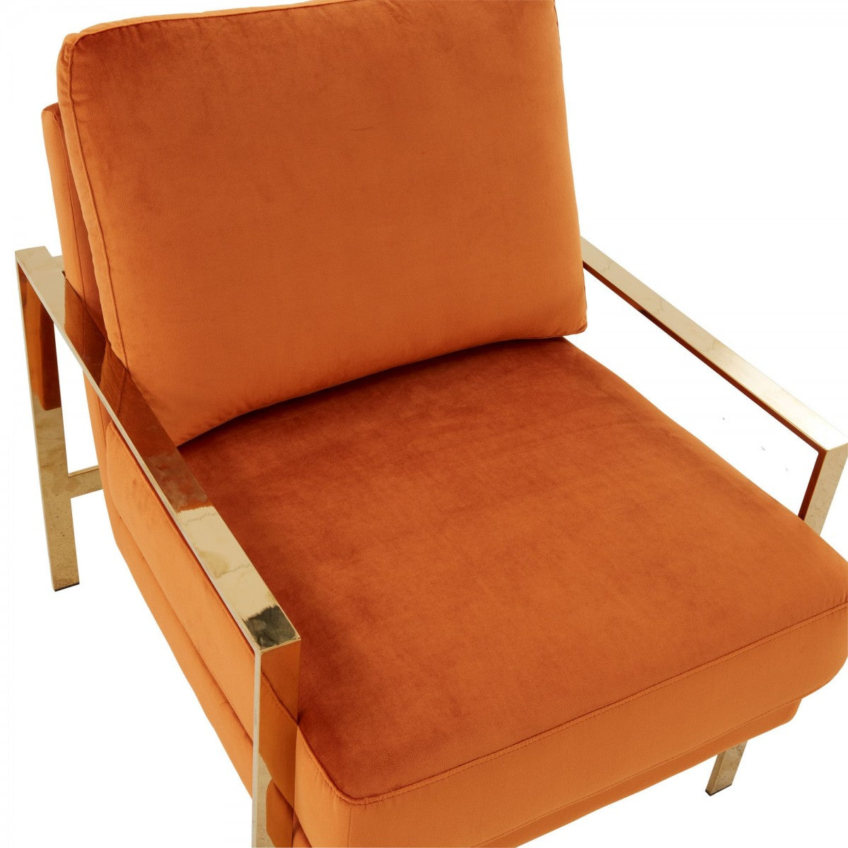 Bryony Modern Orange Fabric Accent Chair