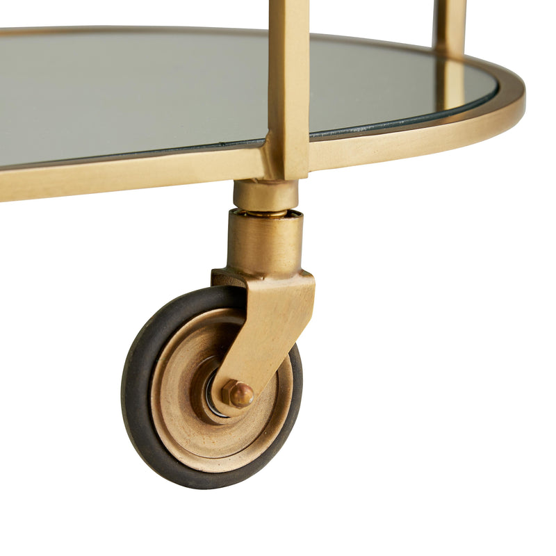 Kaisen Antique Brass Bar Cart