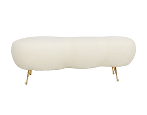 Brisa Faux Shearling Bench - Luxury Living Collection