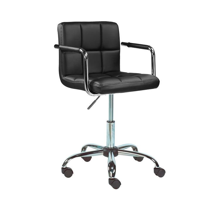 Avah Black Leatherette Office Chair
