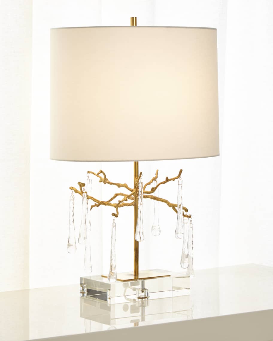 Allegra Branched Crystal Table Lamp - Luxury Living Collection
