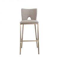 Divya Beige & Brass Bar Stool (Set of 2)