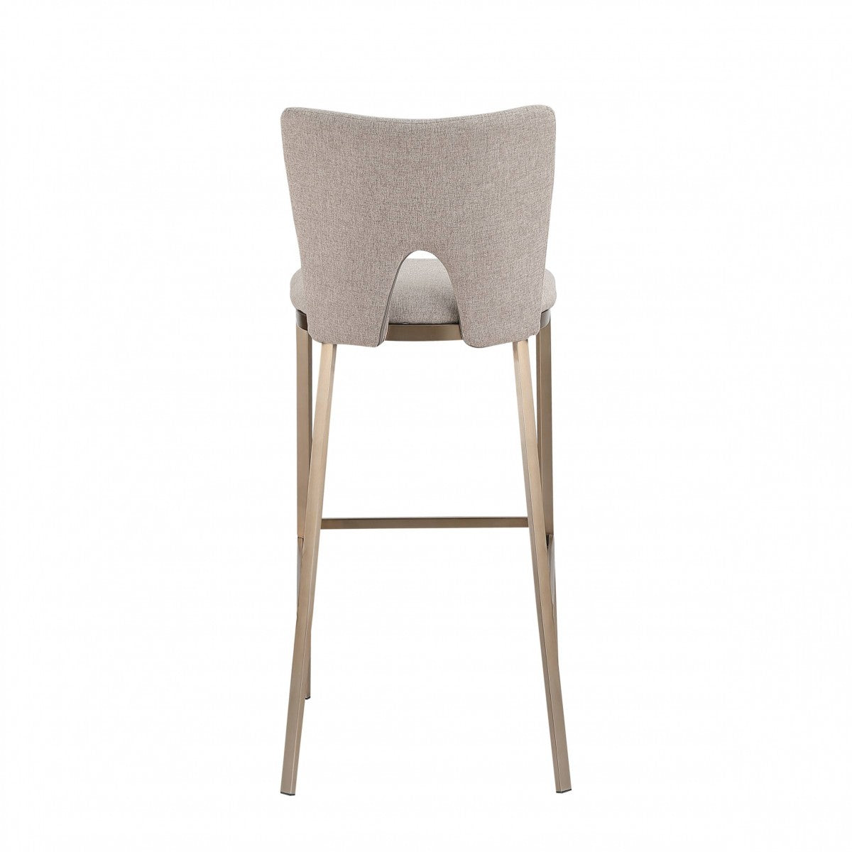 Divya Beige & Brass Bar Stool (Set of 2)