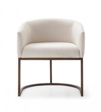 Calais Modern Beige Velvet & Brass Dining Chair