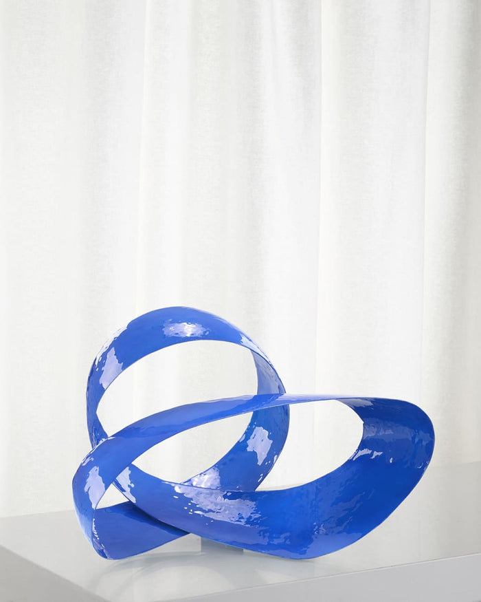 Livia Princess Blue Artistic Swirl Sculpture - Luxury Living Collection