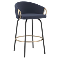 Destiny Blue Velvet Counter Stools (Set of 2)