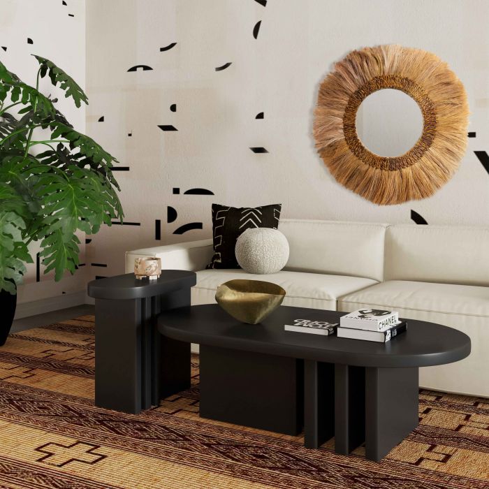 Fausta Black Coffee Table - Luxury Living Collection