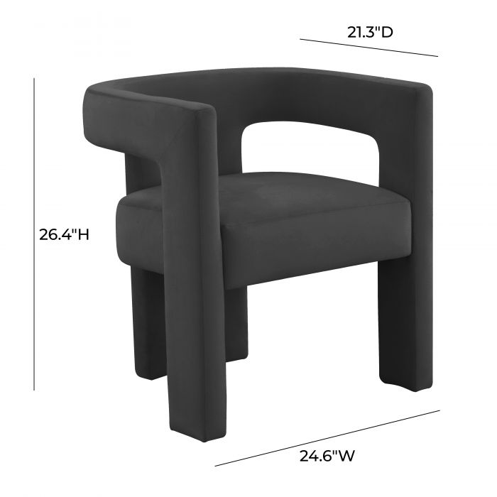 Massima Black Velvet Chair - Luxury Living Collection