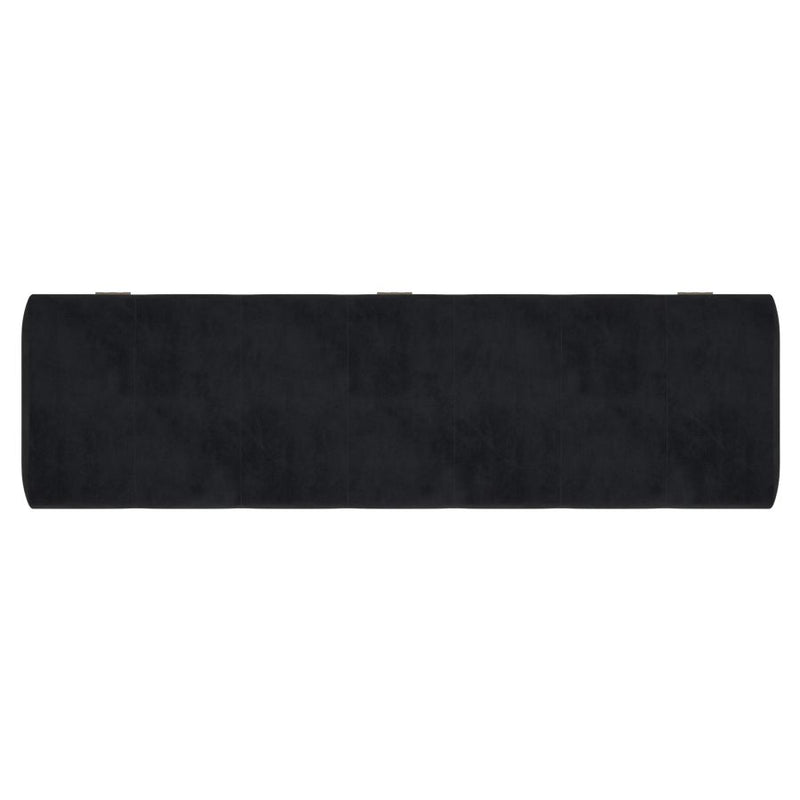 Keilani Black Velvet Storage Ottoman