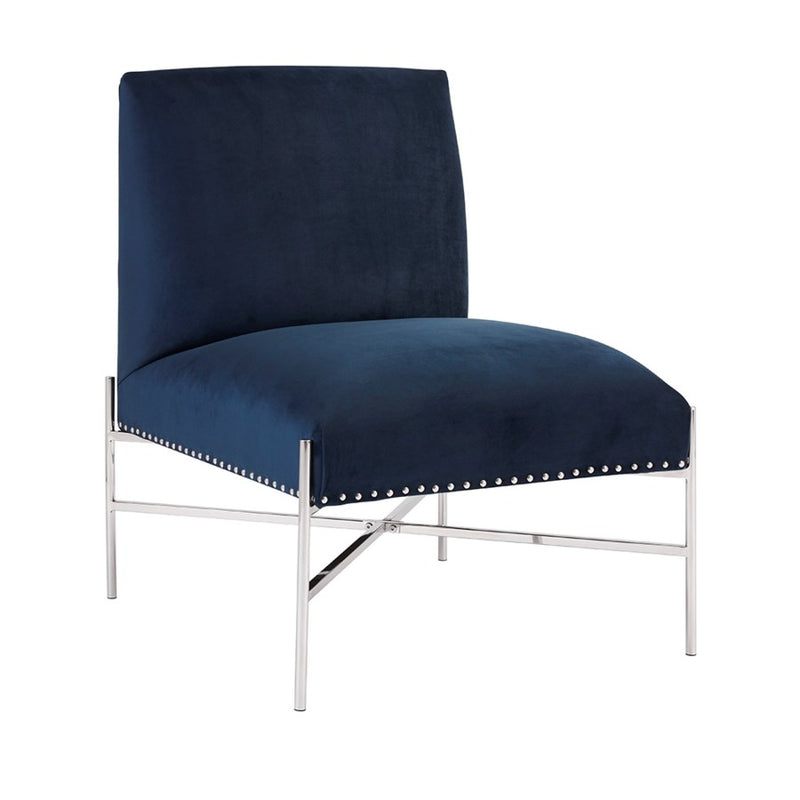 Slade Blue Velvet Lounge Chair