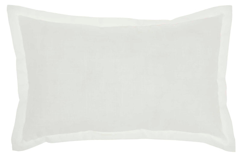 Brisa 12" x 20" White Throw Pillow - Elegance Collection