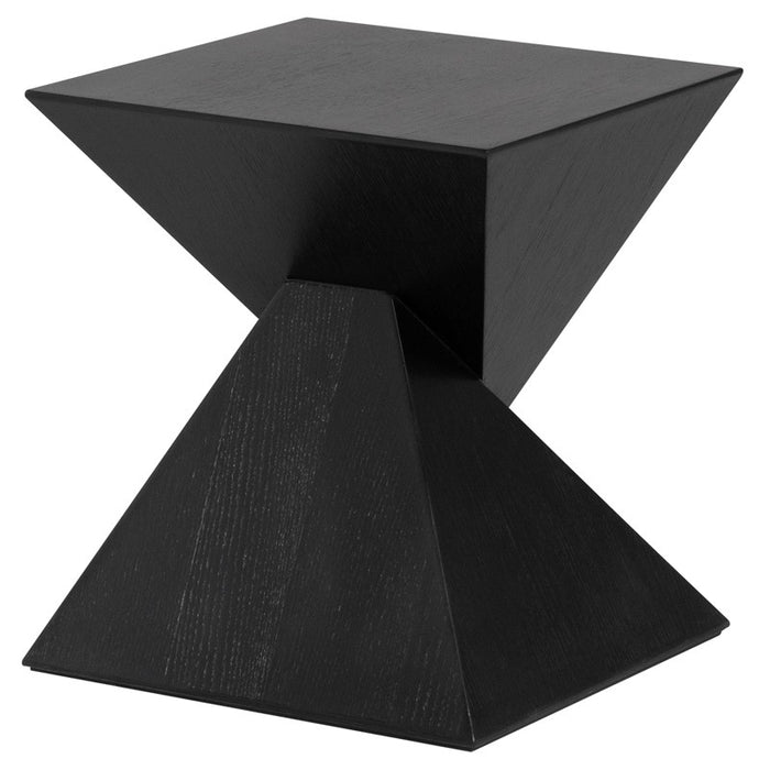 Pyramid Black Veneer Side Table