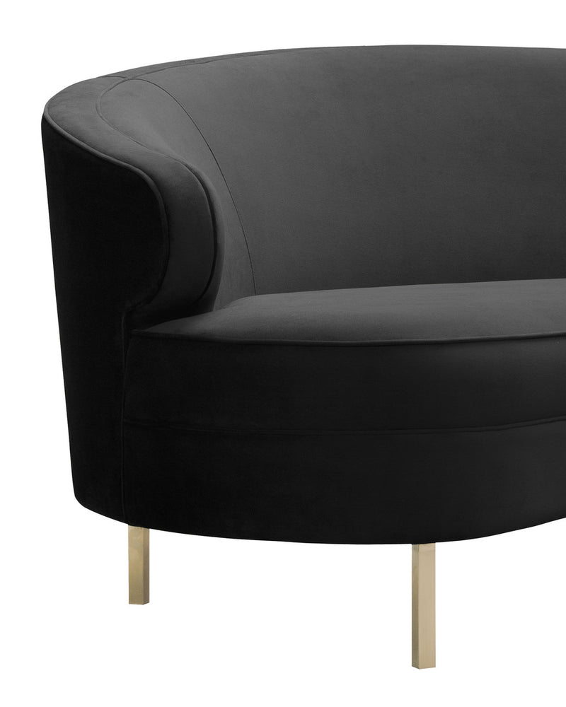 Vera Black Velvet Sofa - Luxury Living Collection