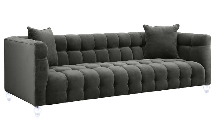 Belgravia Grey Velvet Sofa - Luxury Living Collection