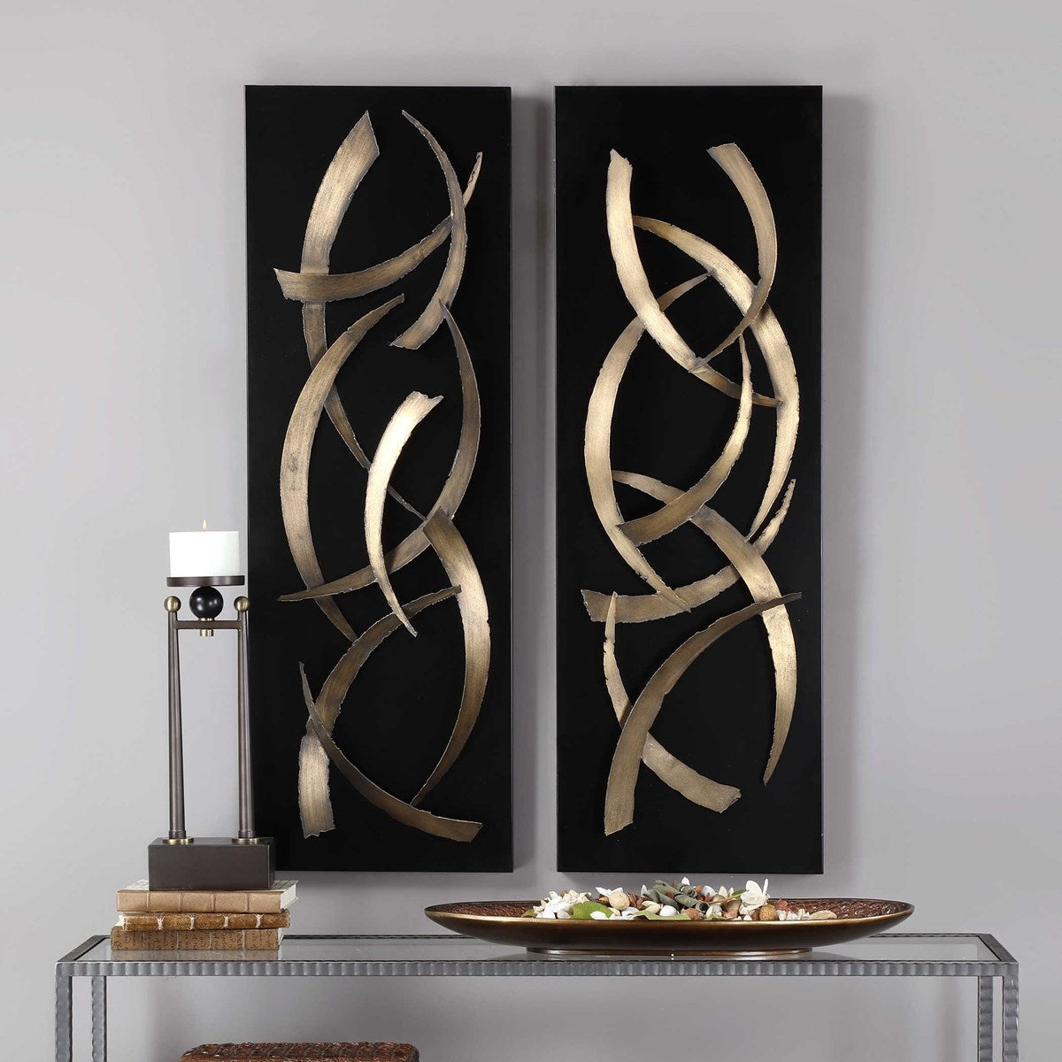 Brielle Metal Wall Panels (Set of 2)