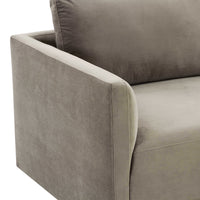 Valentina Taupe Velvet Modular Loveseat - Luxury Living Collection