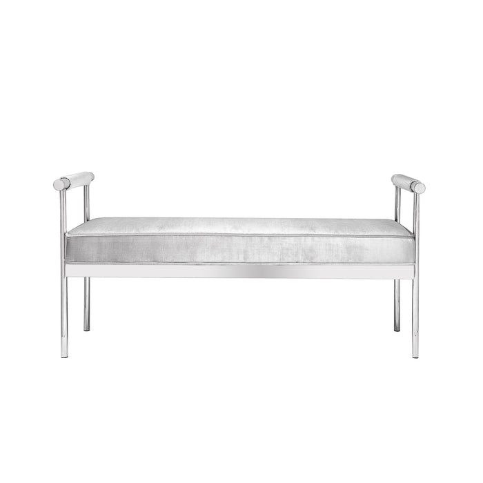 Amalfi Grey Velvet Bench