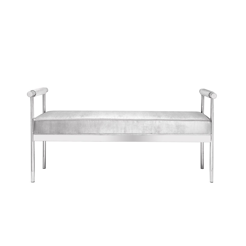 Amalfi Grey Velvet Bench