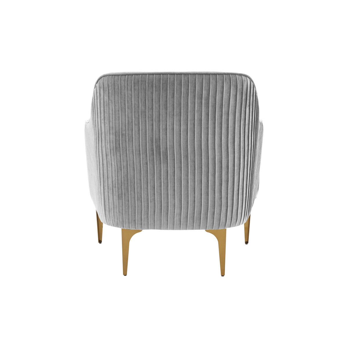 Serena Gray Velvet Accent Chair with Brass Legs - Luxury Living Collection
