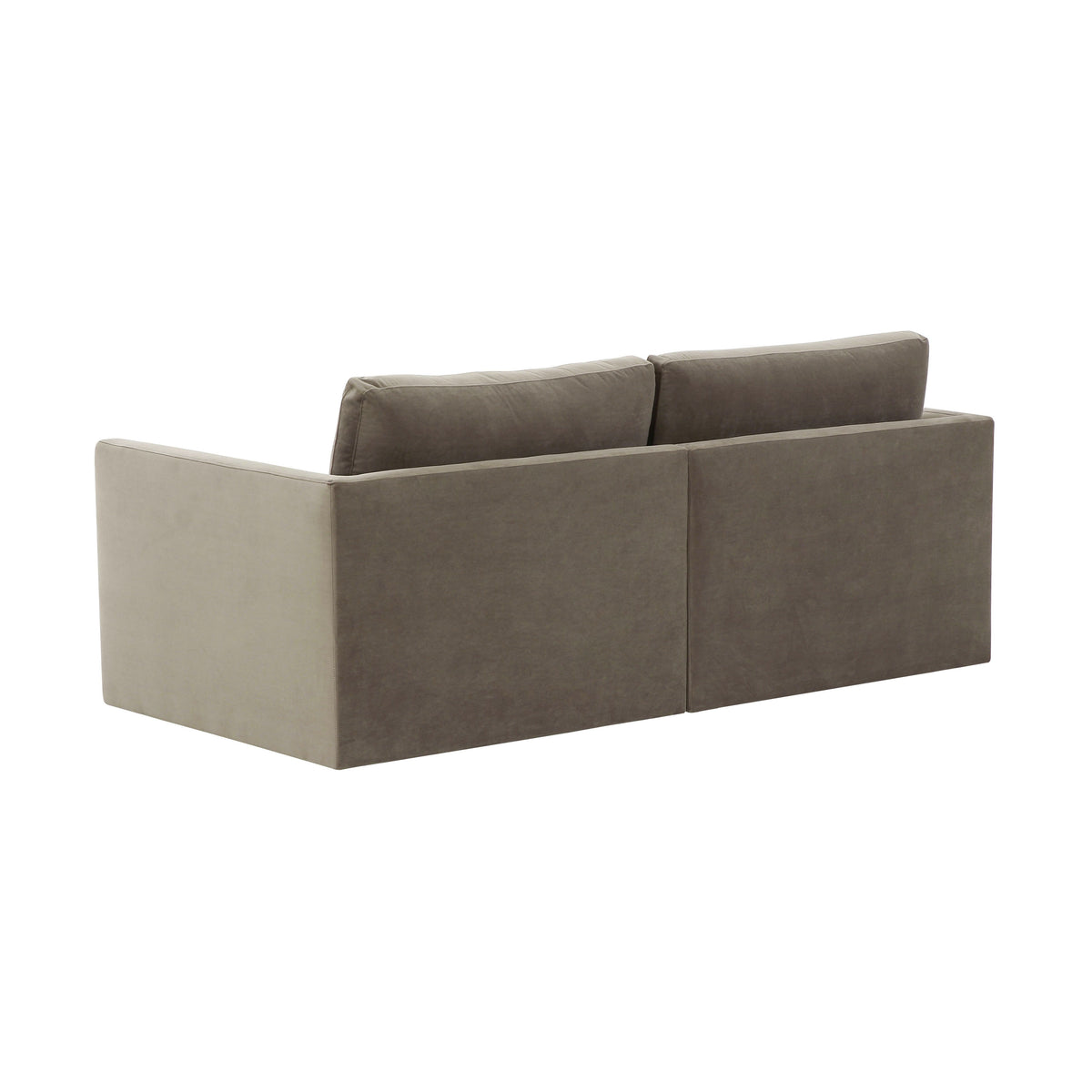 Valentina Taupe Velvet Modular Loveseat - Luxury Living Collection