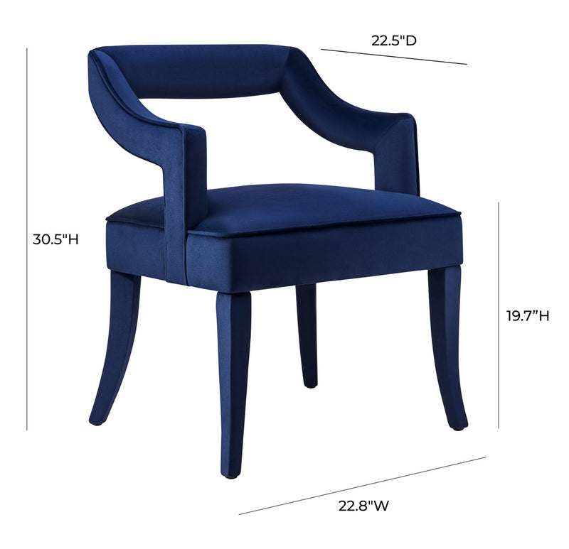Carolina Blue Velvet Chair - Luxury Living Collection