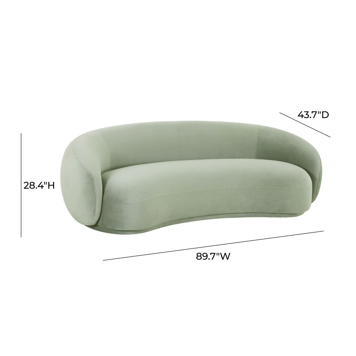 Coty Moss Green Velvet Sofa - Luxury Living Collection