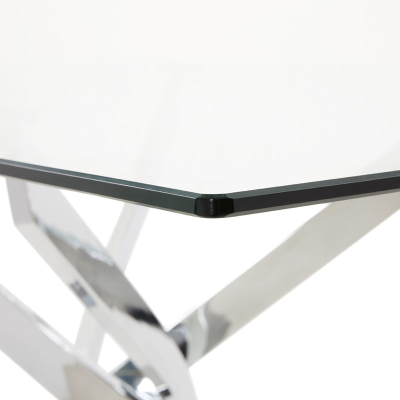 Allure Polished Steel Dining Table