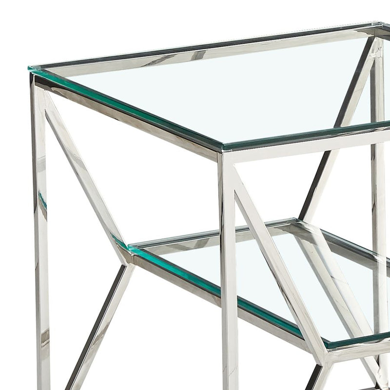 Giavanna Chrome Accent Table