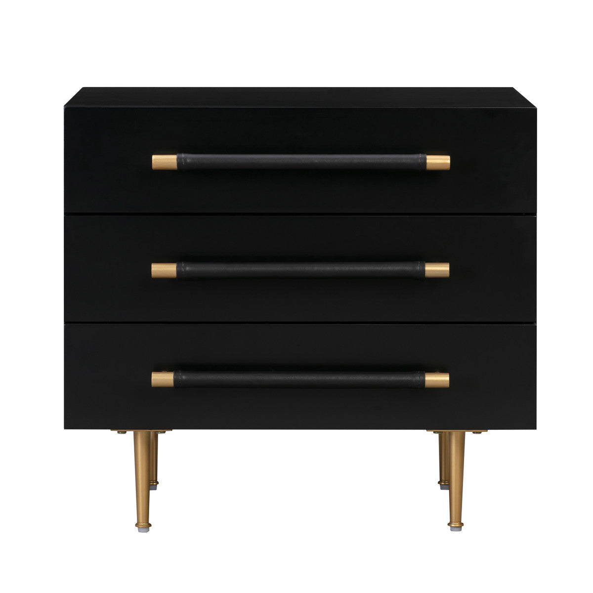 Caspara Black Nightstand - Luxury Living Collection