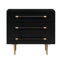 Caspara Black Nightstand - Luxury Living Collection